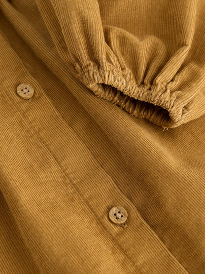 Dsiney Kidz - Mustard Yellow Collar Detail Long Sleeve Cord Dress (3mths-8yrs) image 7