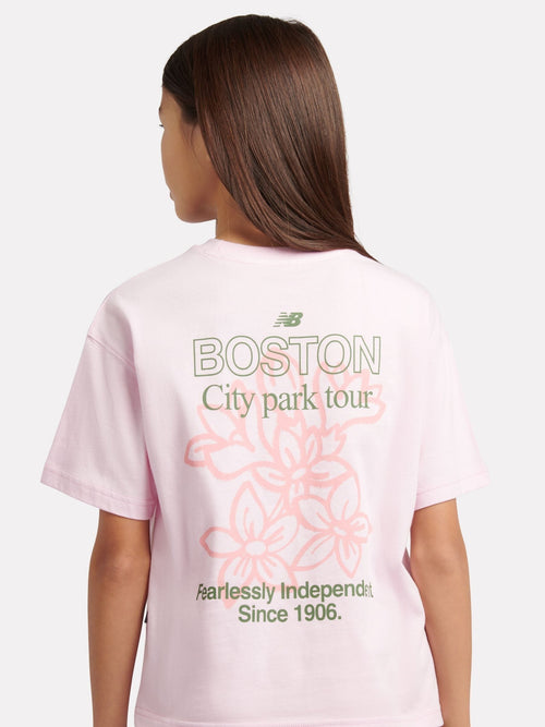 Dsiney Kidz - New Balance Pink Boston Floral Graphic T-Shirt image 1