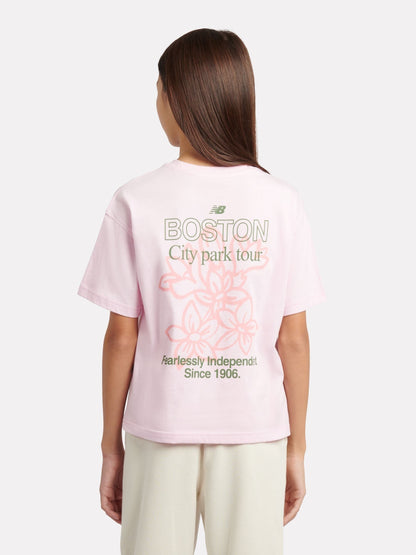 Dsiney Kidz - New Balance Pink Boston Floral Graphic T-Shirt image 4