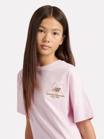 Dsiney Kidz - New Balance Pink Boston Floral Graphic T-Shirt image 5