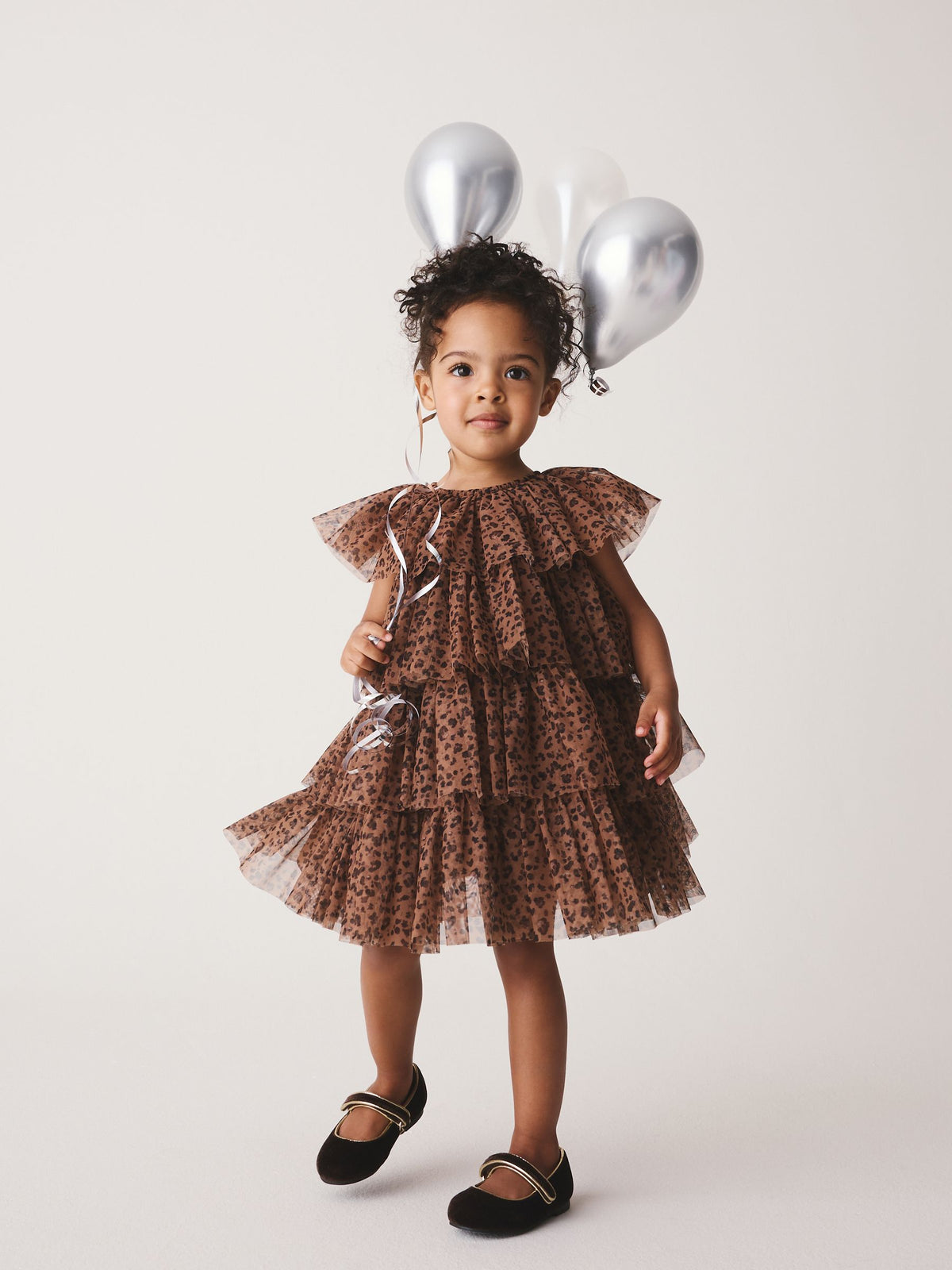 Dsiney Kidz - Leopard Animal Print Mesh Tiered Occasion Dress (3mths-8yrs) image 1