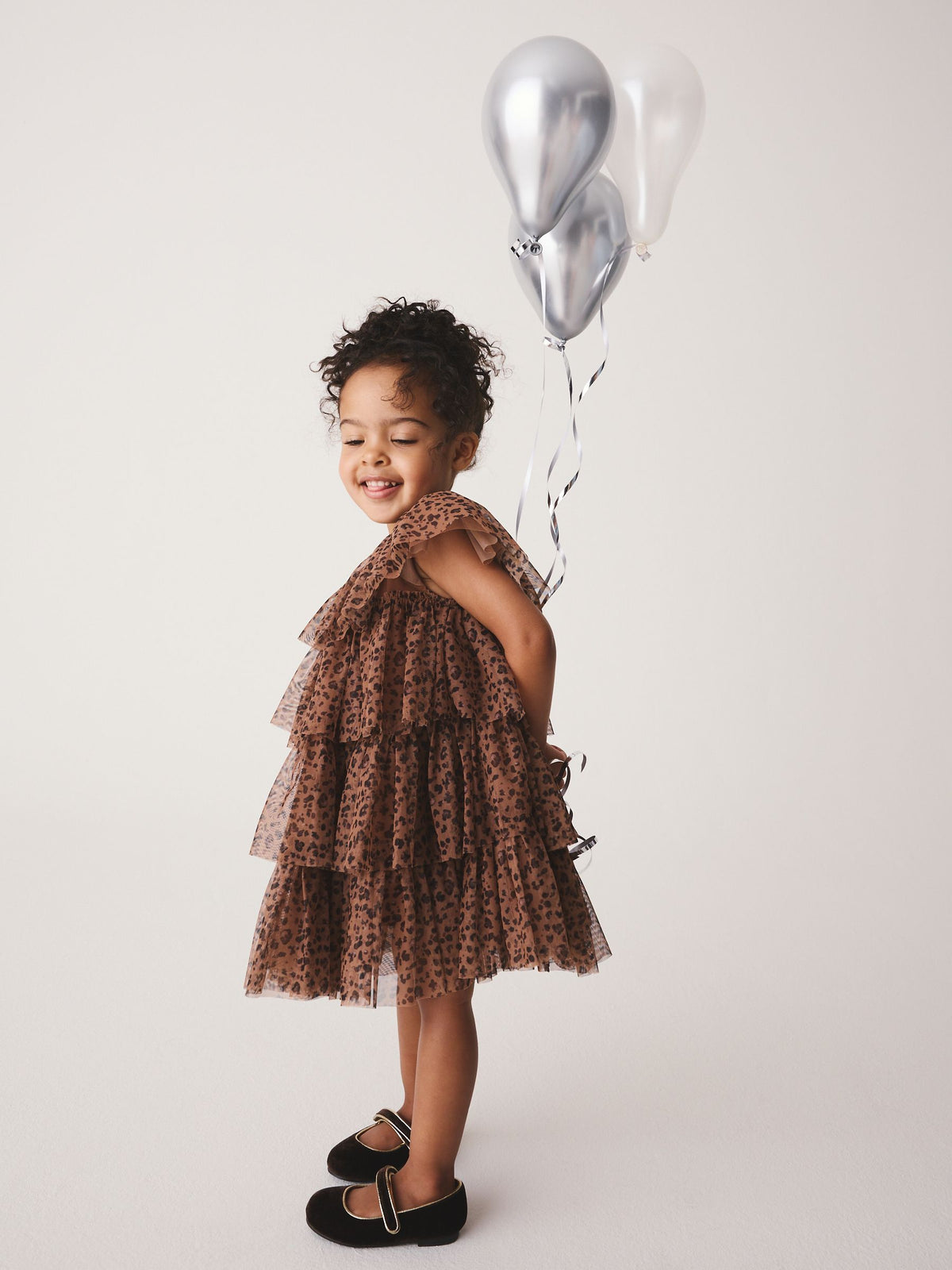 Dsiney Kidz - Leopard Animal Print Mesh Tiered Occasion Dress (3mths-8yrs) image 2