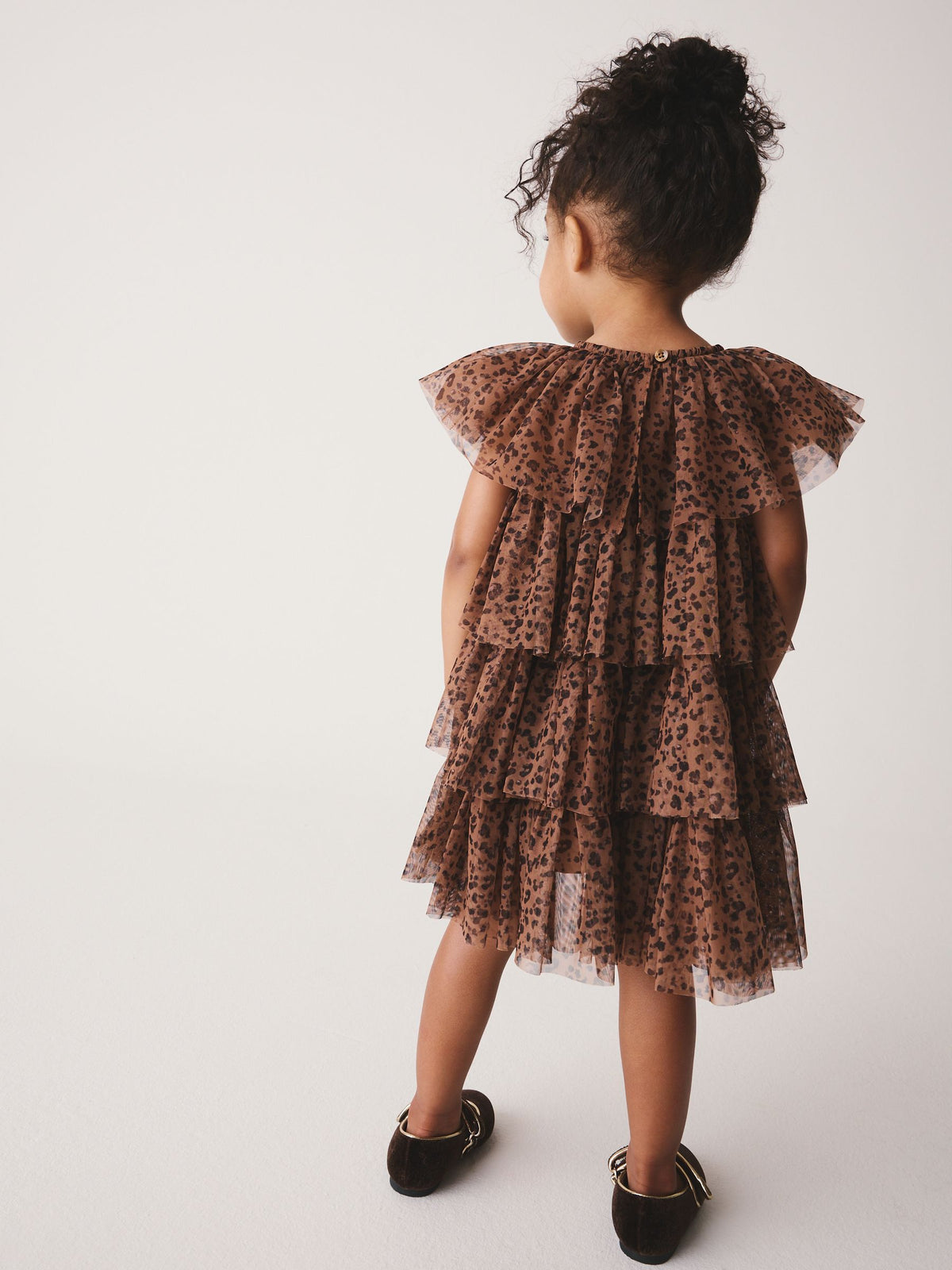 Dsiney Kidz - Leopard Animal Print Mesh Tiered Occasion Dress (3mths-8yrs) image 3
