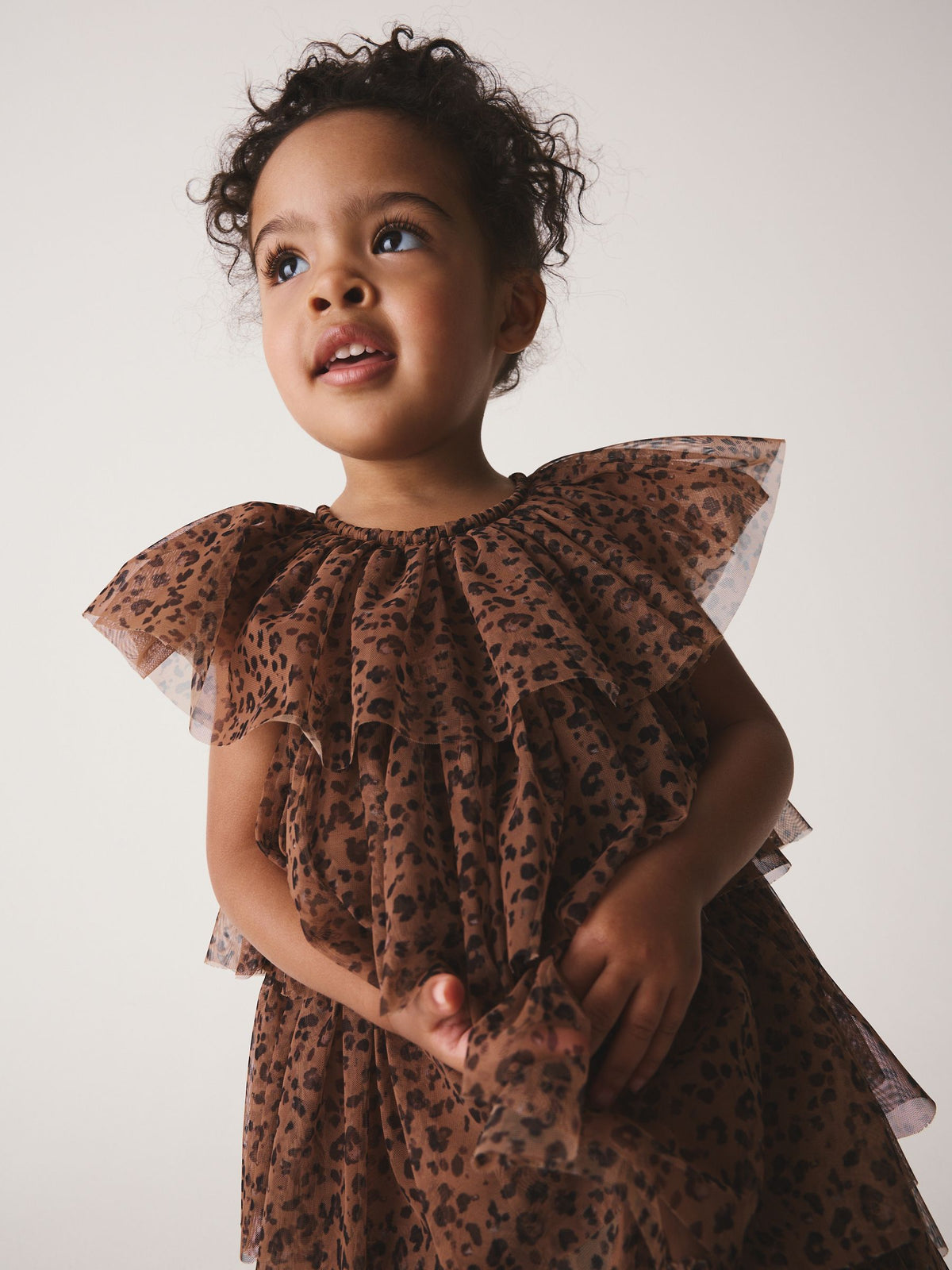 Dsiney Kidz - Leopard Animal Print Mesh Tiered Occasion Dress (3mths-8yrs) image 4