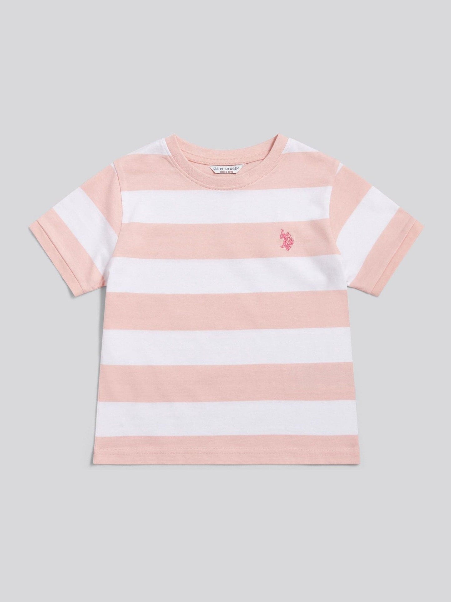 Dsiney Kidz - U.S. Polo Assn Pink Stripe Logo T-Shirt image 5