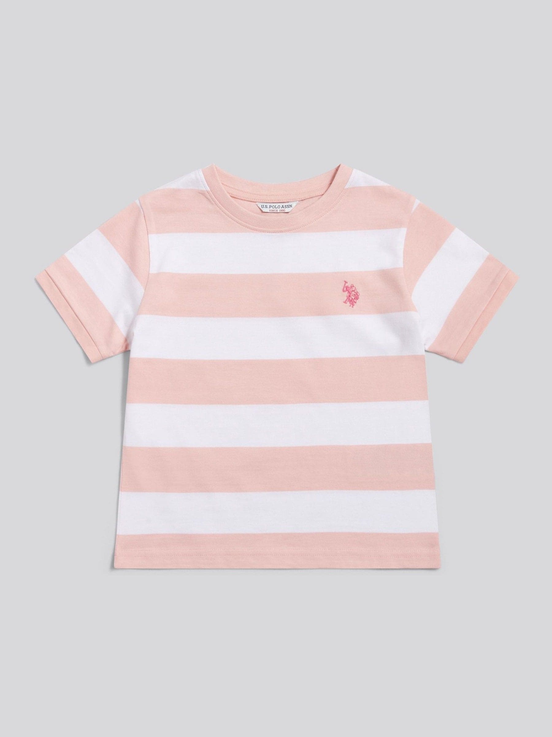 Dsiney Kidz - U.S. Polo Assn Pink Stripe Logo T-Shirt image 5