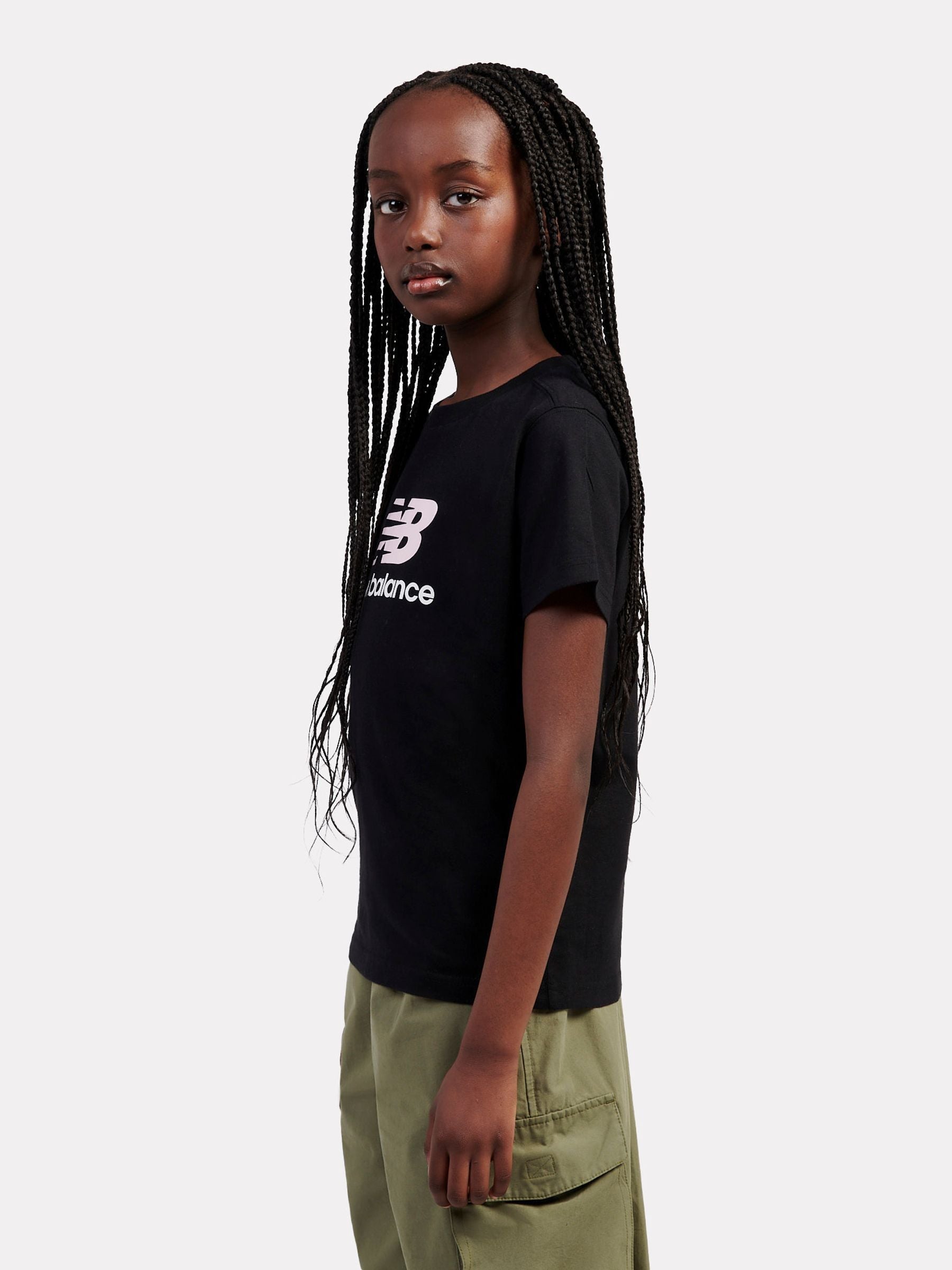 Dsiney Kidz - New Balance Black Stacked Logo T-Shirt image 2