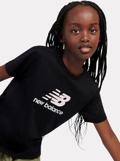 Dsiney Kidz - New Balance Black Stacked Logo T-Shirt image 4