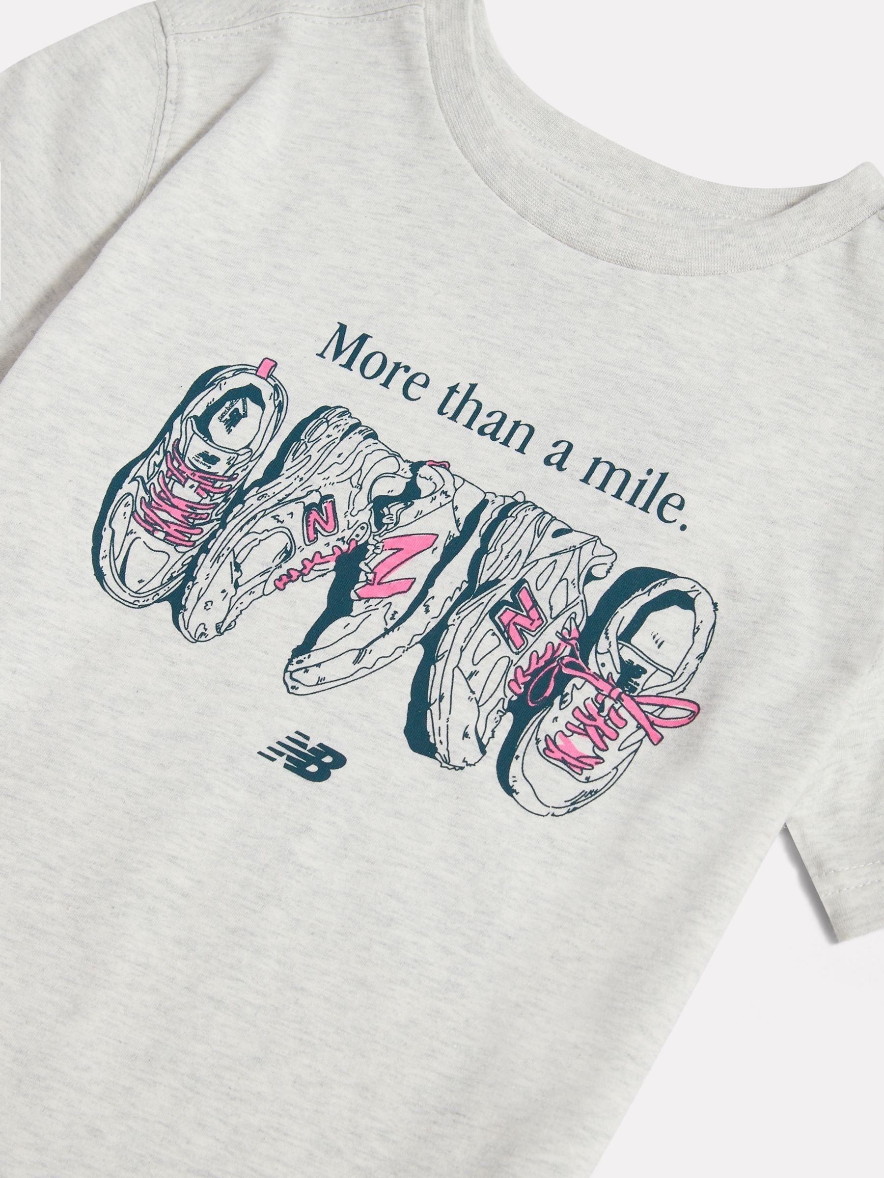 Dsiney Kidz - New Balance Grey More Than A Mile Graphic T-Shirt image 3