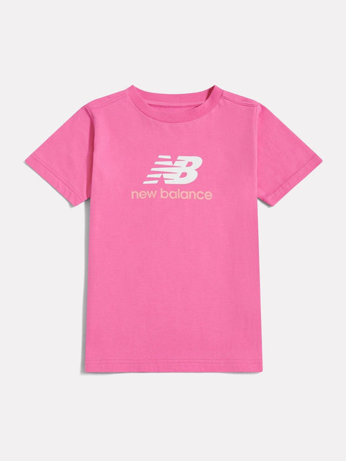 Dsiney Kidz - New Balance Pink Stacked Logo T-Shirt image 1