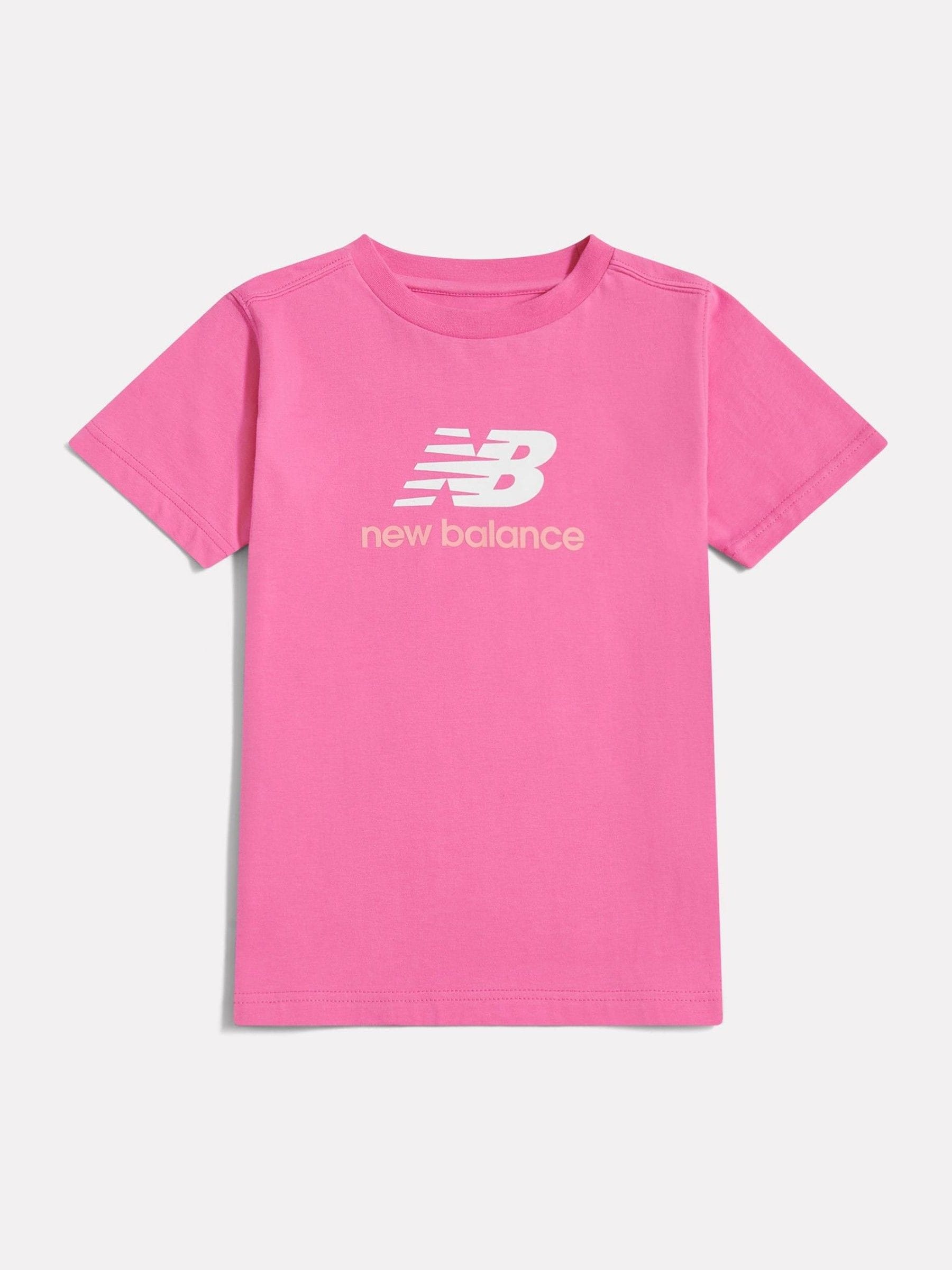 Dsiney Kidz - New Balance Pink Stacked Logo T-Shirt image 1