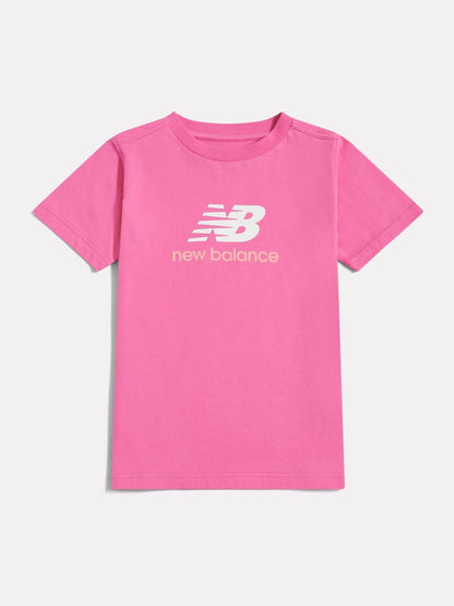 Dsiney Kidz - New Balance Pink Stacked Logo T-Shirt image 1