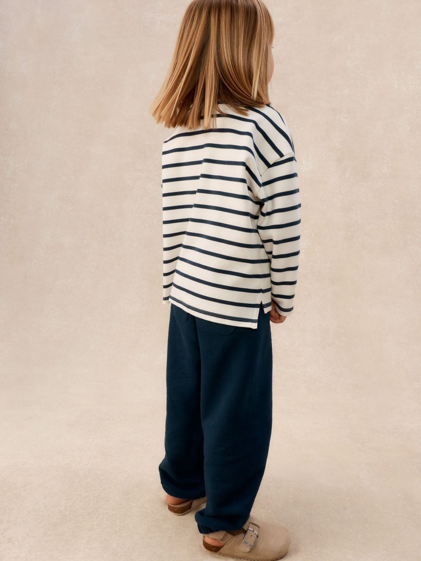 The White Company Blue Cotton Blend Breton Cherry Top & Joggers Set image 4