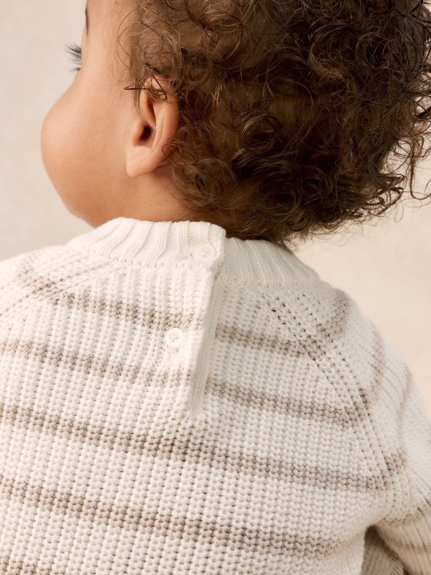 The White Company White Cotton Stripe Jumper & Leggings Set image 2