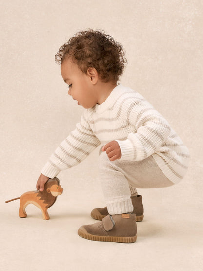 The White Company White Cotton Stripe Jumper & Leggings Set image 3