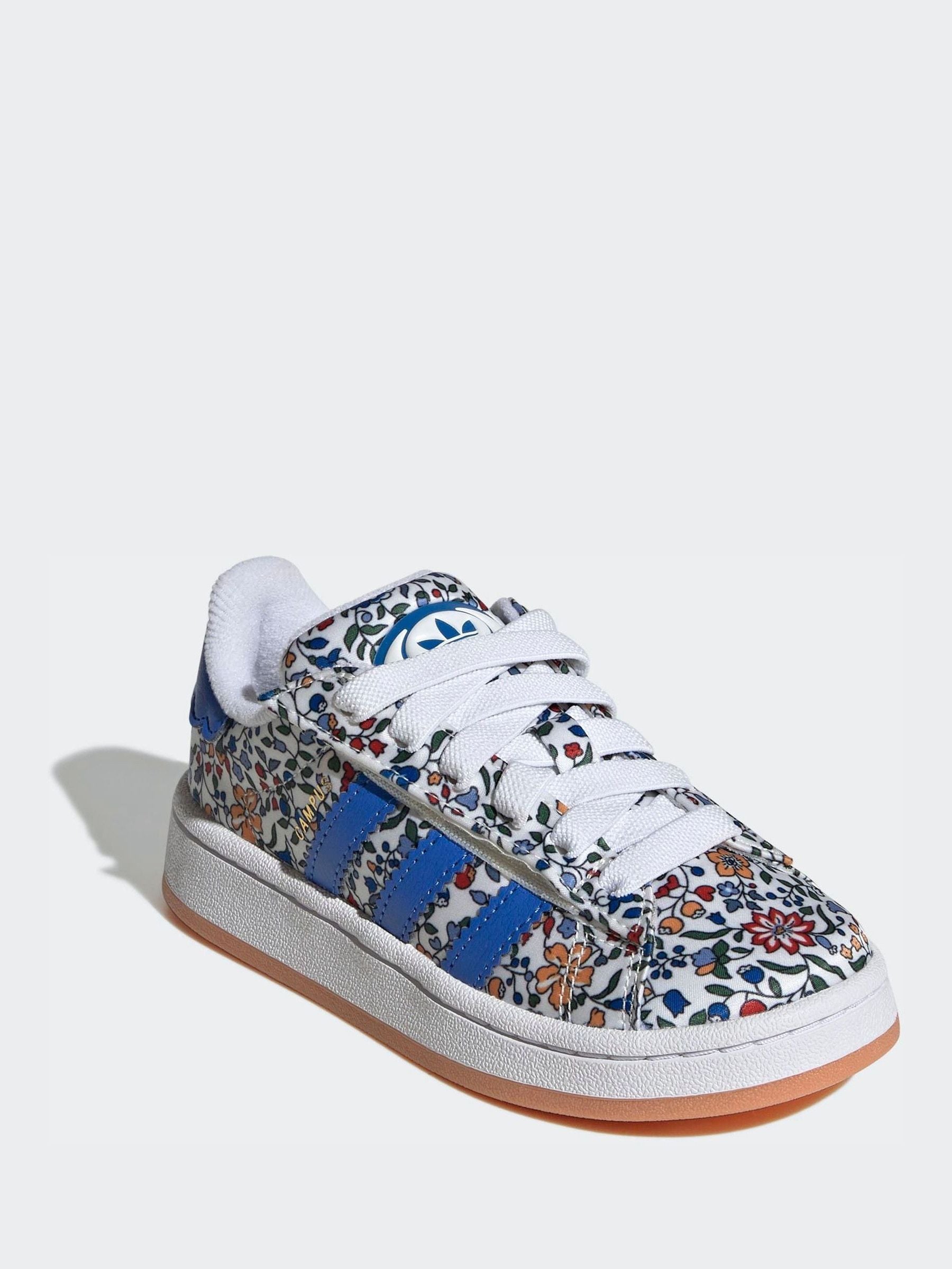adidas Originals Blue Campus 00S X Liberty London Comfort Closure Elastic Lace Shoes image 3