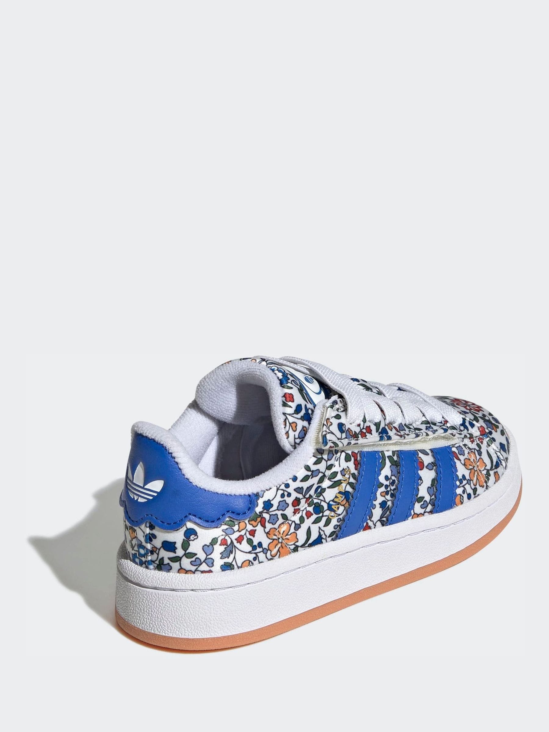 adidas Originals Blue Campus 00S X Liberty London Comfort Closure Elastic Lace Shoes image 4