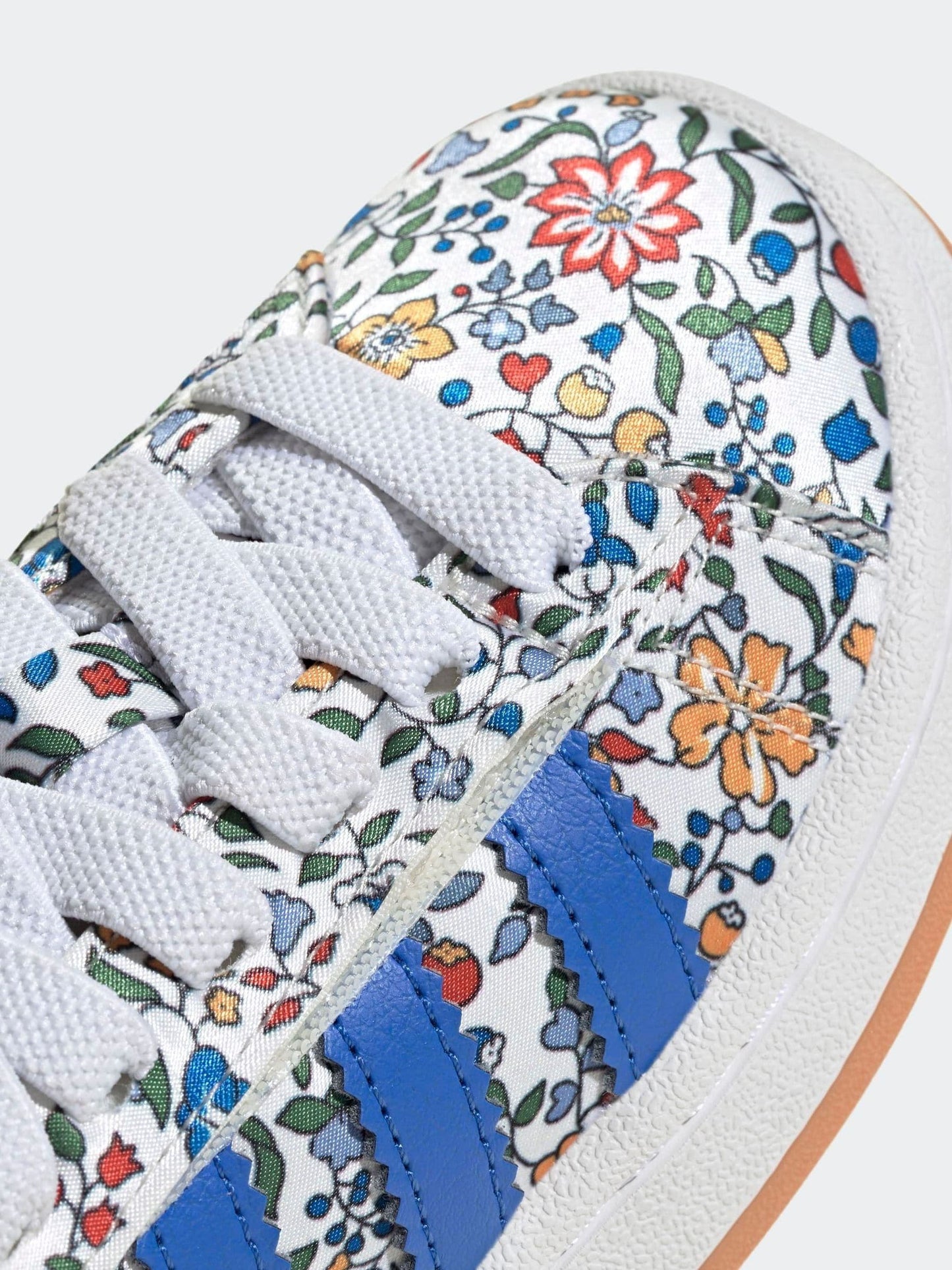 adidas Originals Blue Campus 00S X Liberty London Comfort Closure Elastic Lace Shoes image 8