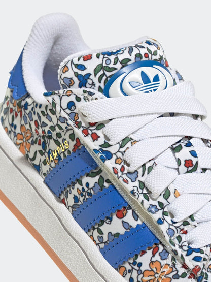 adidas Originals Blue Campus 00S X Liberty London Comfort Closure Elastic Lace Shoes image 9