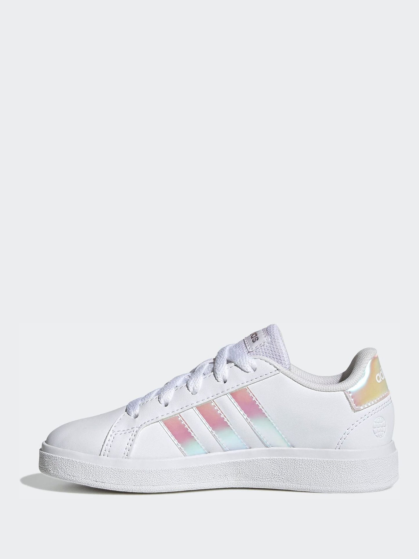 adidas White Grand Court Lifestyle Lace Tennis Shoes image 2