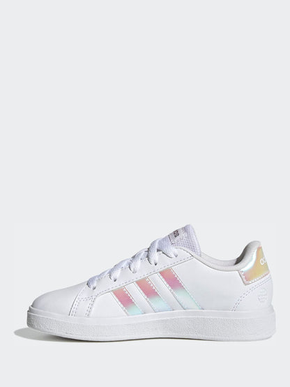 adidas White Grand Court Lifestyle Lace Tennis Shoes image 2