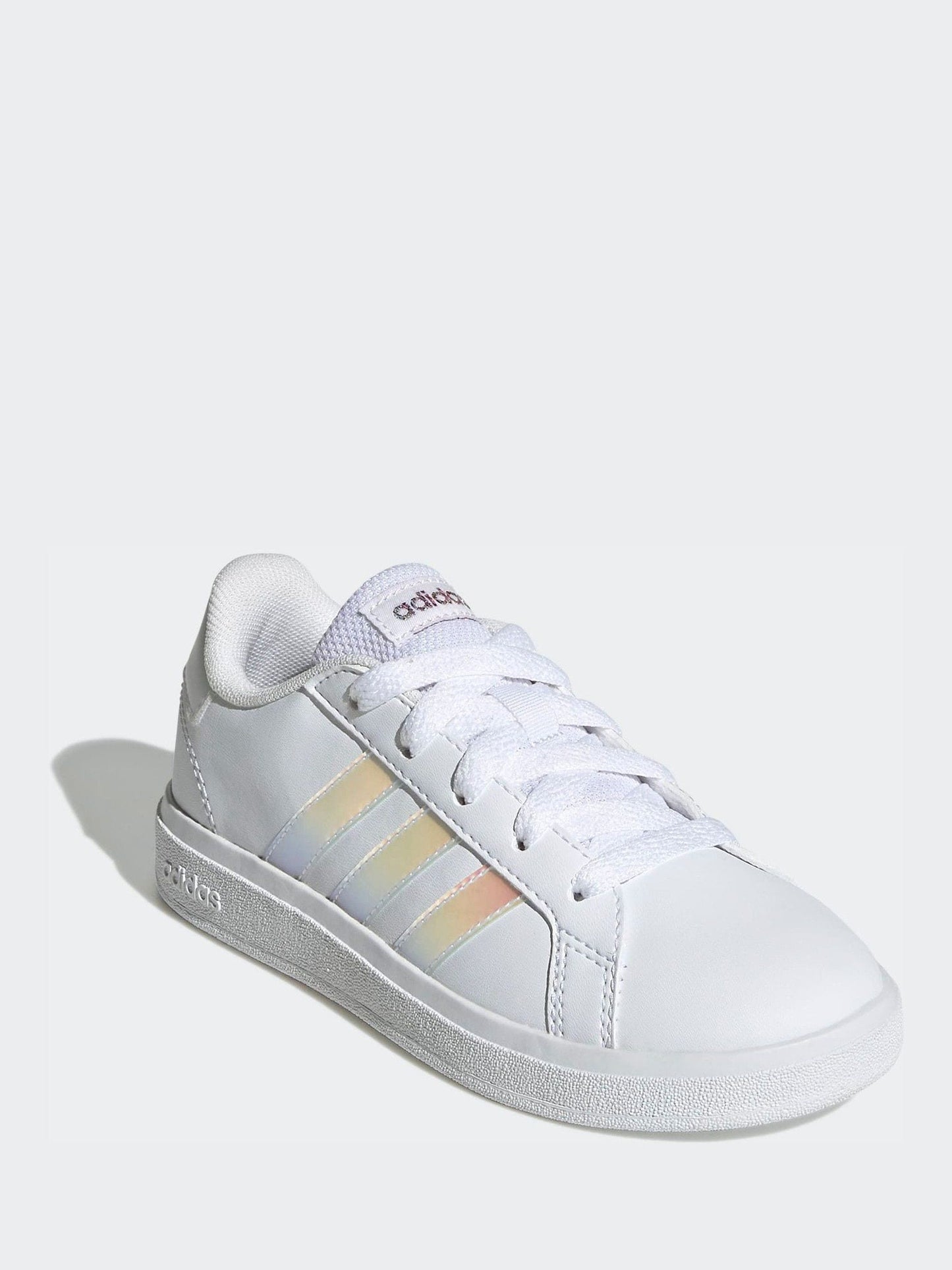 adidas White Grand Court Lifestyle Lace Tennis Shoes image 3