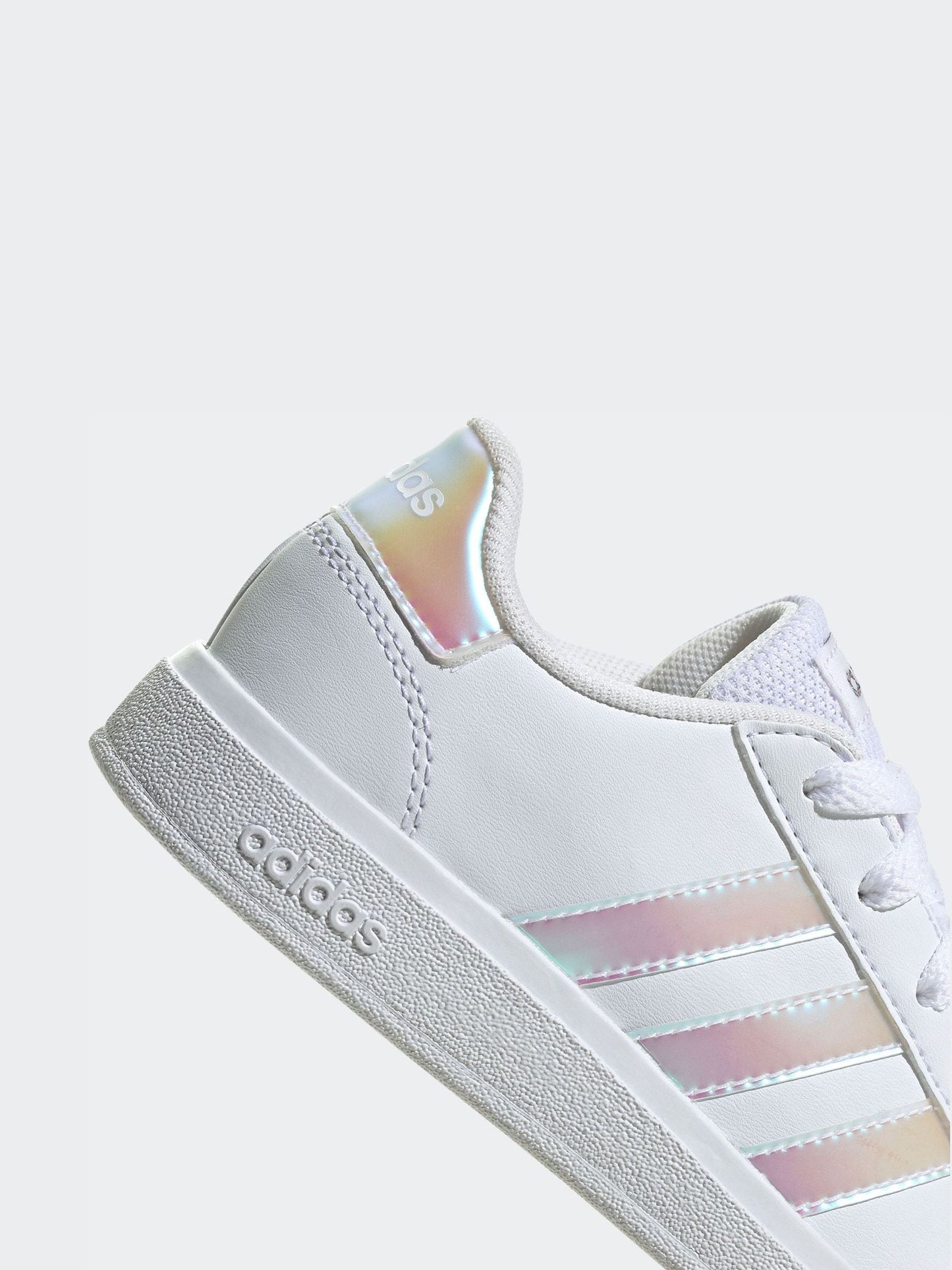 adidas White Grand Court Lifestyle Lace Tennis Shoes image 8