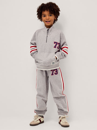 Monsoon Grey Half Zip Sweat Top and Jogger Set image 1
