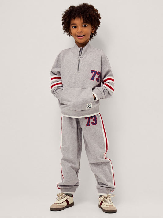 Monsoon Grey Half Zip Sweat Top and Jogger Set image 1
