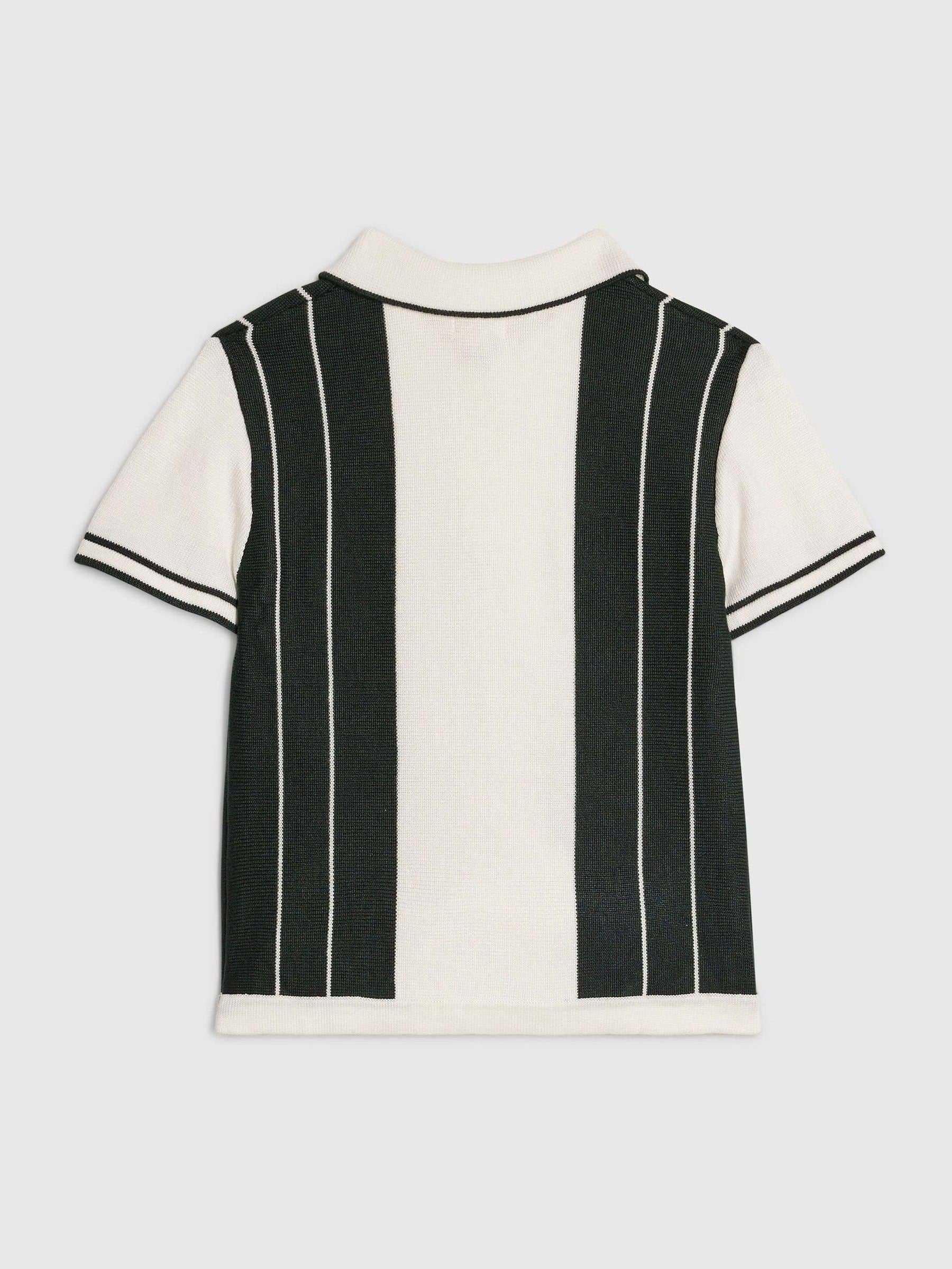 Dsiney Kidz - River Island White/Green Stripe Polo Shirt image 2