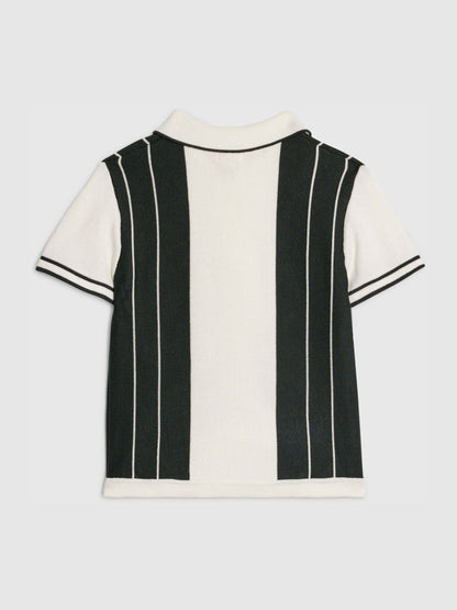 Dsiney Kidz - River Island White/Green Stripe Polo Shirt image 2
