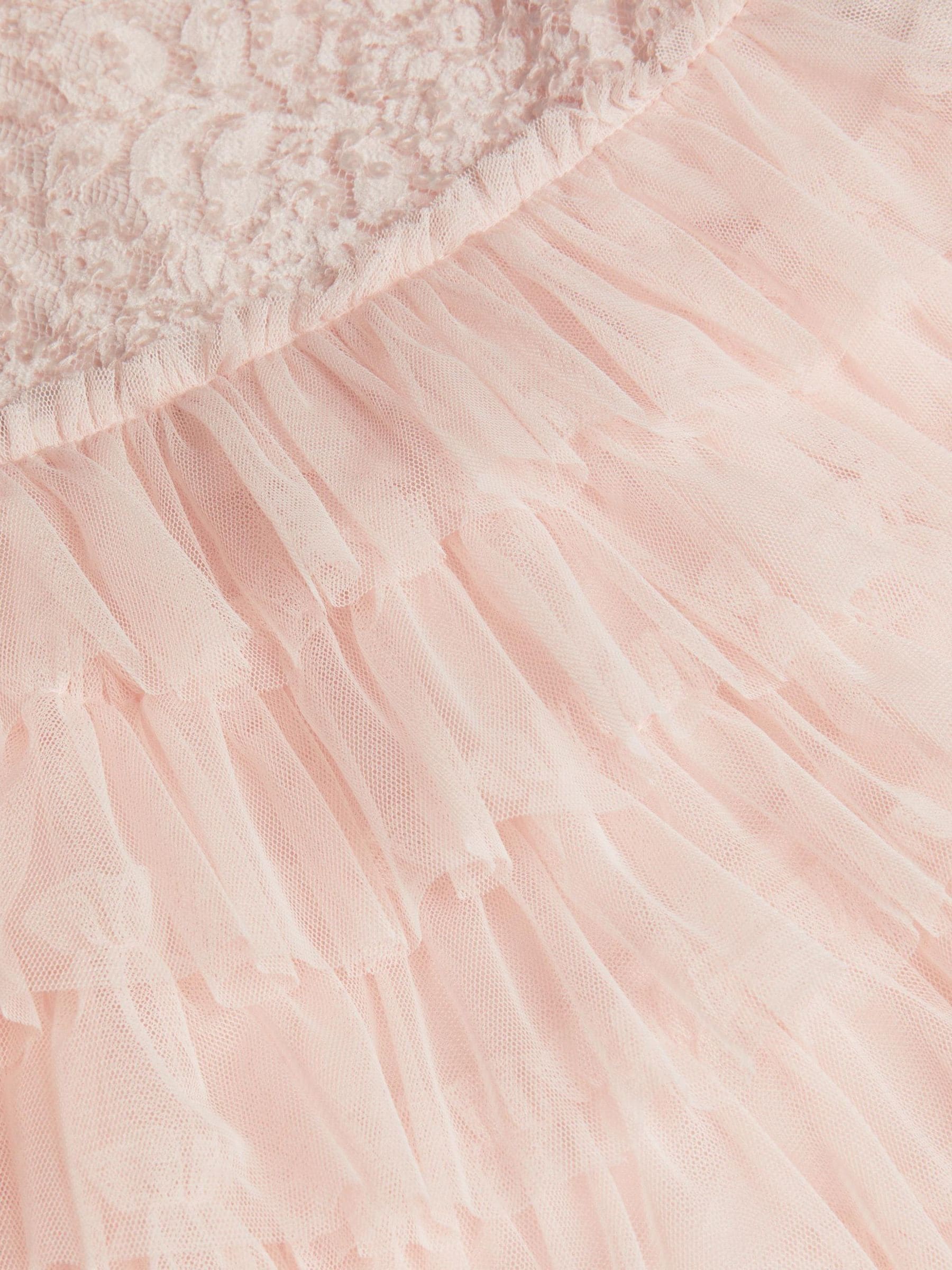 Monsoon Pink Taylor Sequin Lace Tiered Party Dress image 4