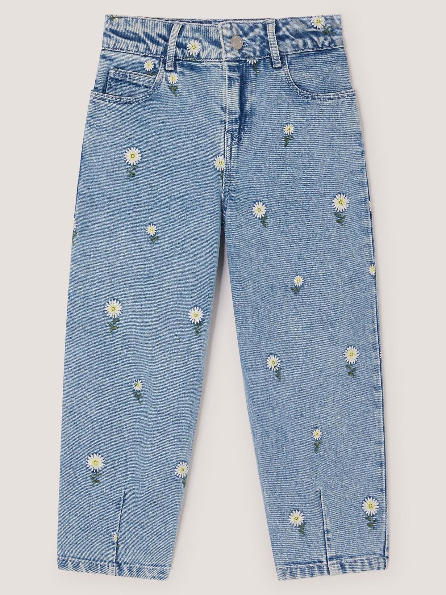 Dsiney Kidz - Monsoon Blue Daisy Embroidered Barrel Jeans image 2