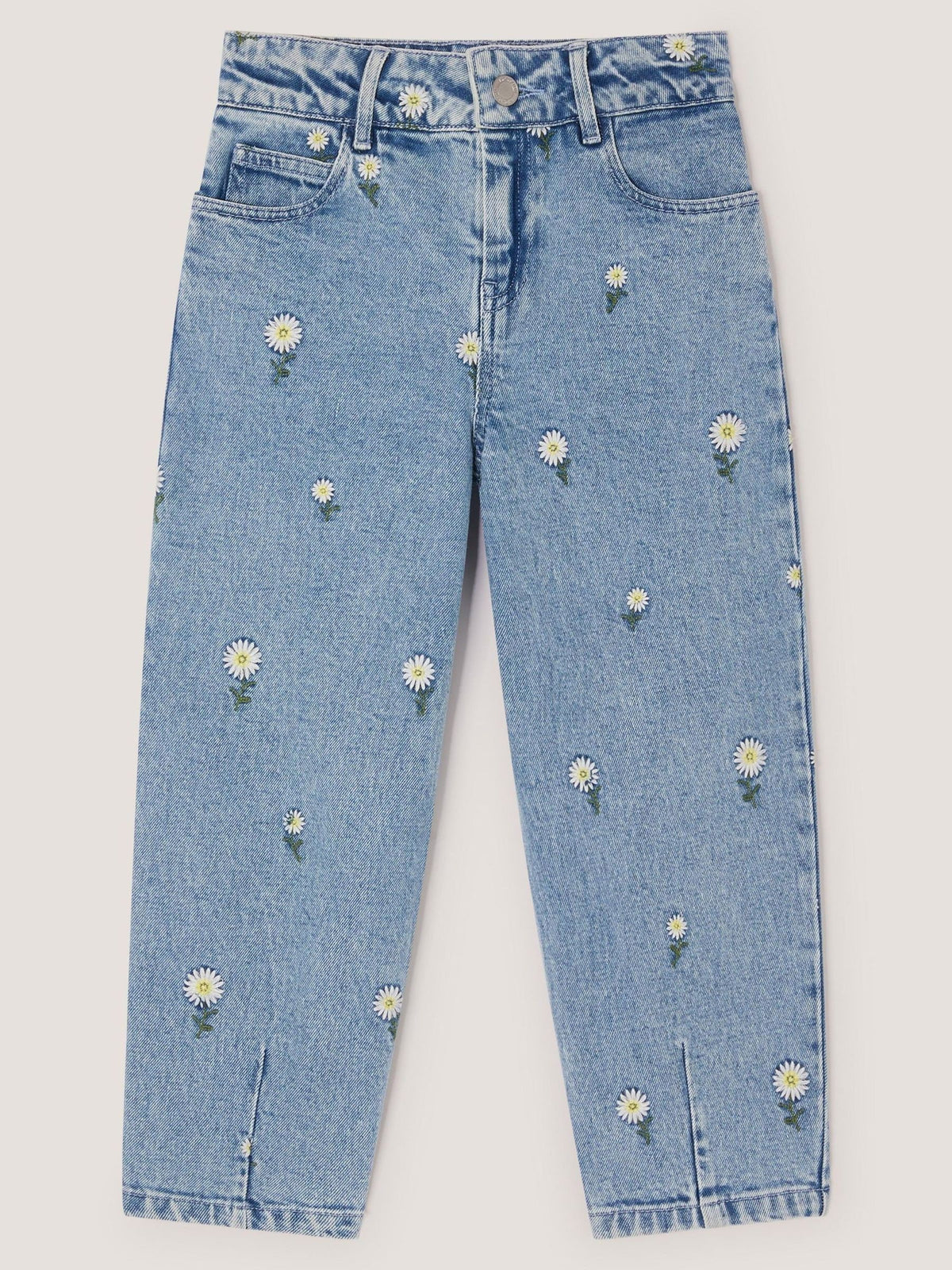Dsiney Kidz - Monsoon Blue Daisy Embroidered Barrel Jeans image 2