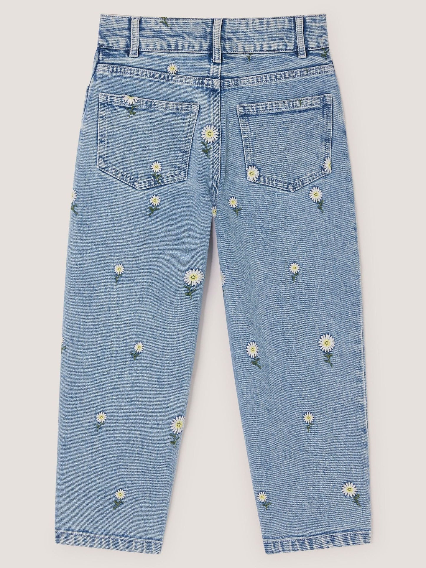 Dsiney Kidz - Monsoon Blue Daisy Embroidered Barrel Jeans image 3