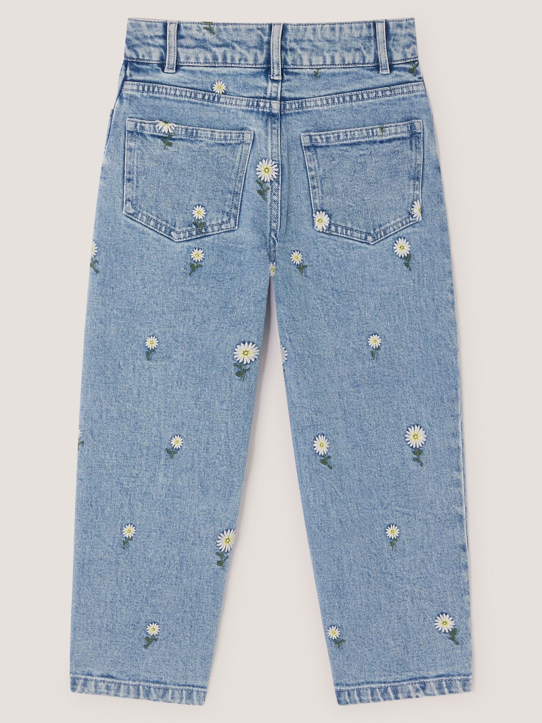 Dsiney Kidz - Monsoon Blue Daisy Embroidered Barrel Jeans image 3