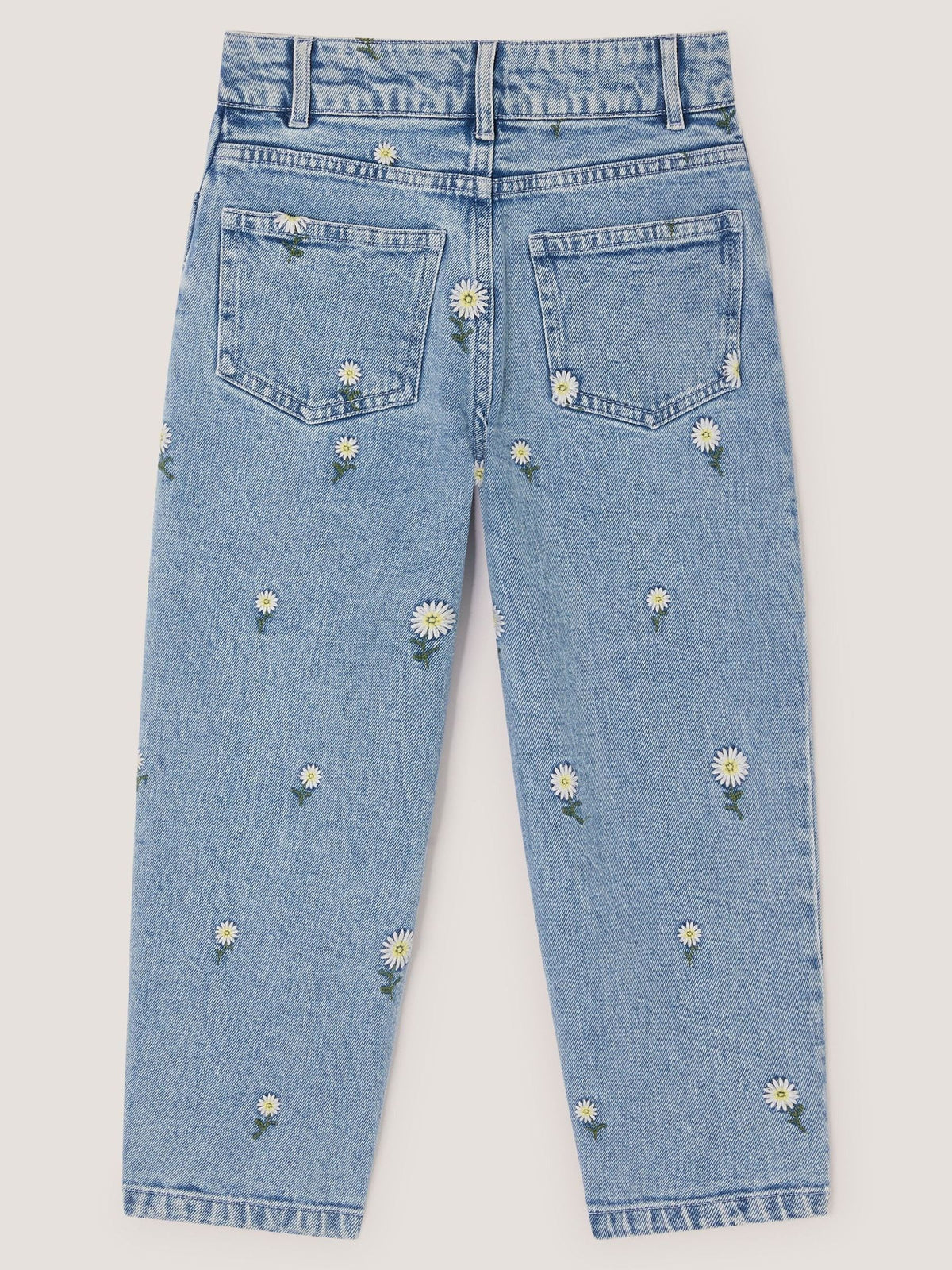 Dsiney Kidz - Monsoon Blue Daisy Embroidered Barrel Jeans image 3