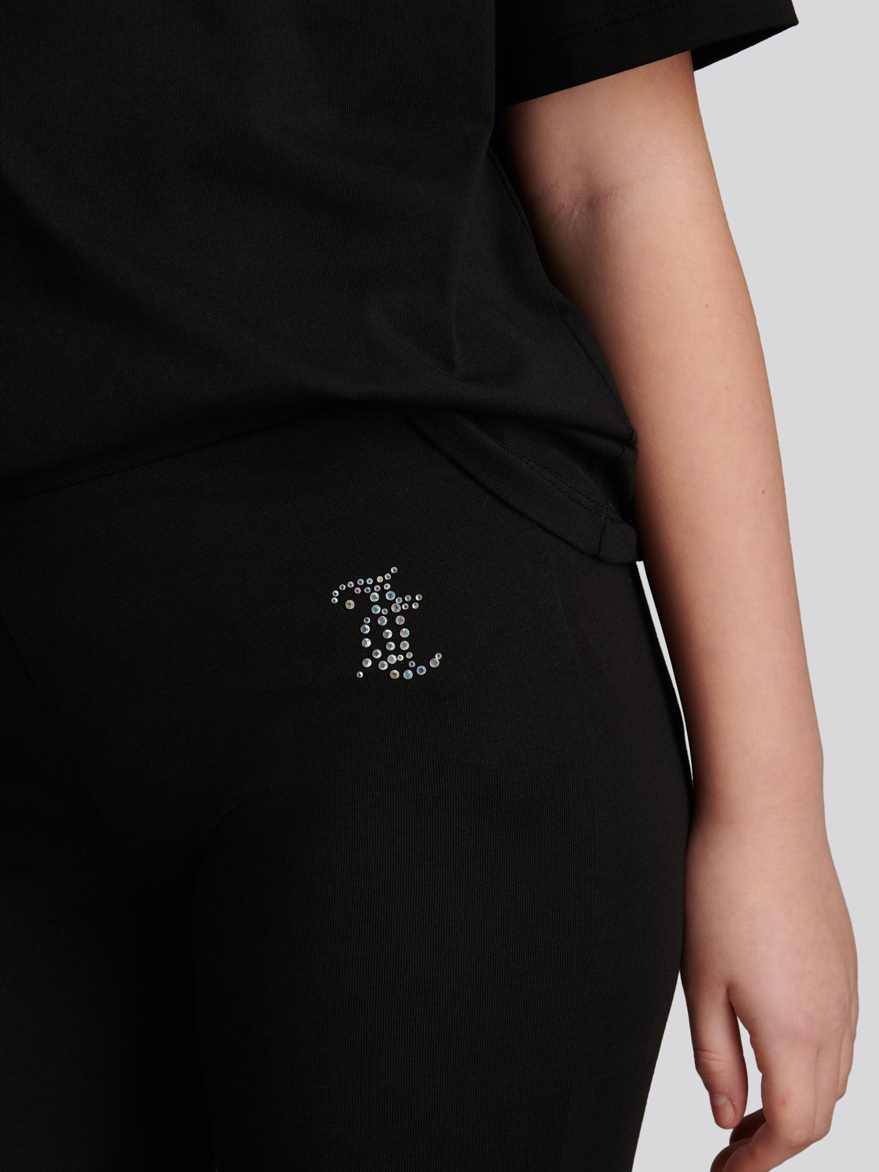 Dsiney Kidz - Juicy Couture Black Diamante T-Shirt & Flared Leggings Set image 6
