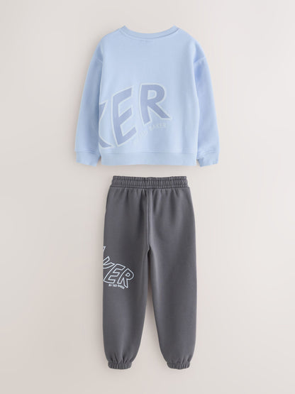 Baker by Ted Baker Blue Oversized Sweatshirt and Joggers Set - image 2