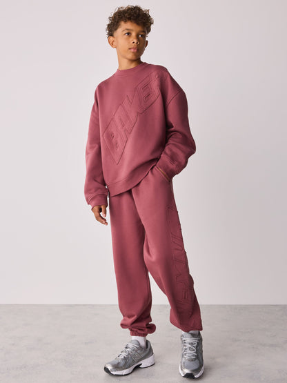 Baker by Ted Baker Red Set 2 Piece Oversized Sweatshirt and Joggers - image 1