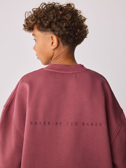 Baker by Ted Baker Red Set 2 Piece Oversized Sweatshirt and Joggers - image 5