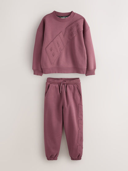 Baker by Ted Baker Red Set 2 Piece Oversized Sweatshirt and Joggers - image 7