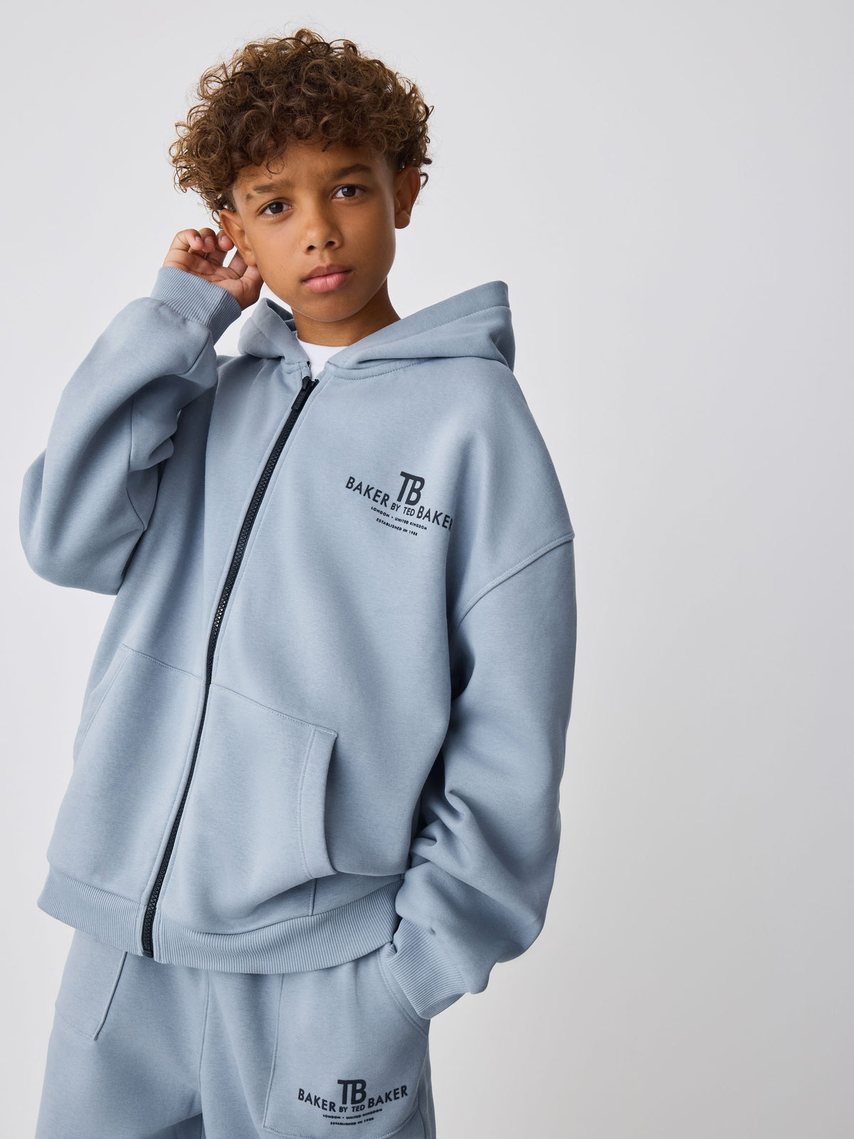Baker by Ted Baker Blue Oversized Zip Through and Joggers Set - image 5