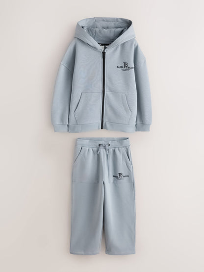 Baker by Ted Baker Blue Oversized Zip Through and Joggers Set - image 8