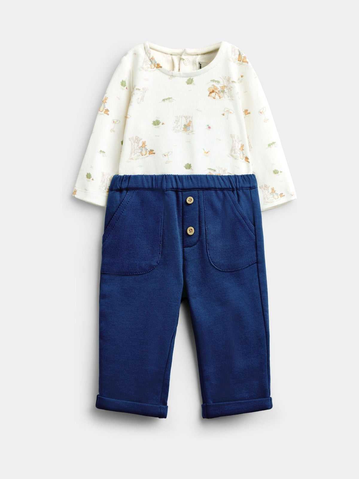 JoJo Maman Bébé Blue Peter Rabbit Jacket, Bodysuit & Leggings 3-Piece Set - image 2