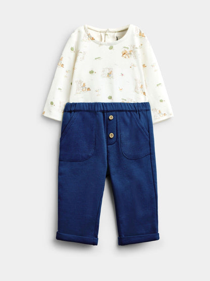 JoJo Maman Bébé Blue Peter Rabbit Jacket, Bodysuit & Leggings 3-Piece Set - image 2