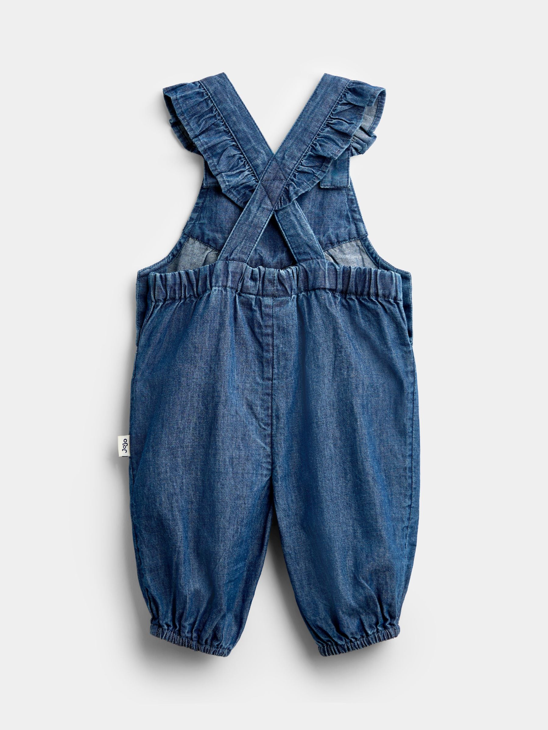JoJo Maman Bébé Denim Embroidered Chambray Dungaree Set image 5