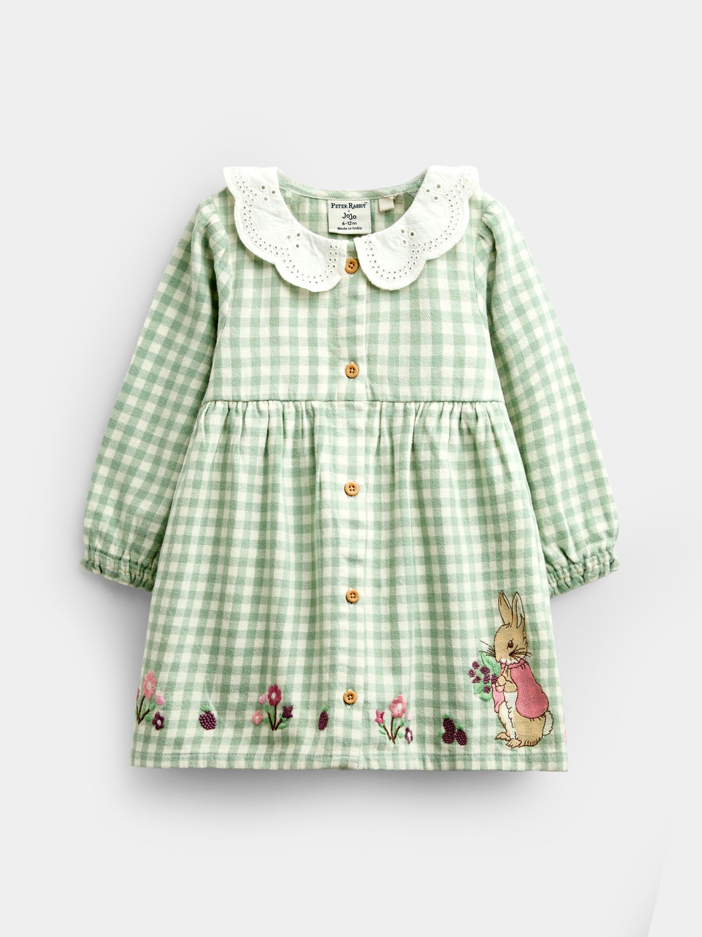 Dsiney Kidz - JoJo Maman Bébé Green Peter Rabbit™ Flopsy Bunny Dress image 3