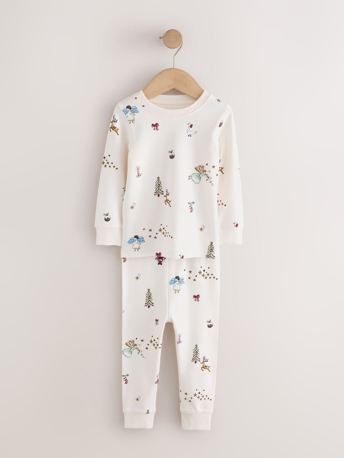 White Christmas Snuggle Pyjamas Set (9mths-12yrs) - image 1