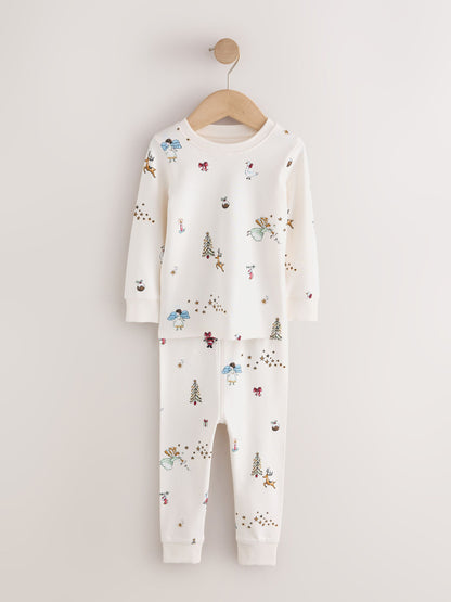 White Christmas Snuggle Pyjamas Set (9mths-12yrs) - image 1